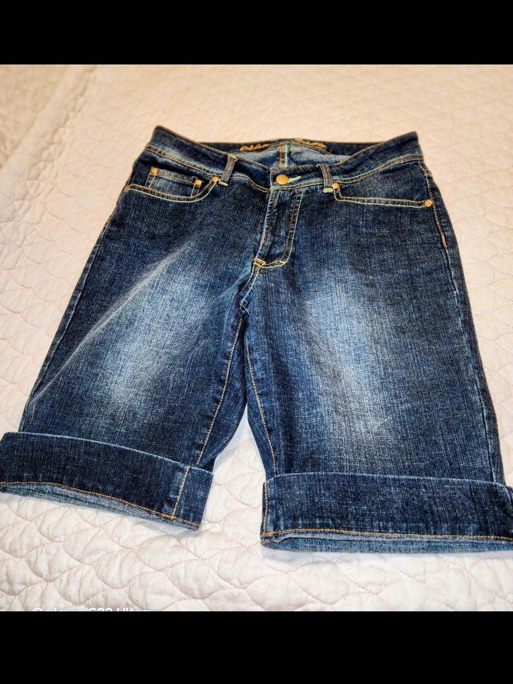 Monroe & Main Dark Blue  Denim Bermuda Shorts Size 8